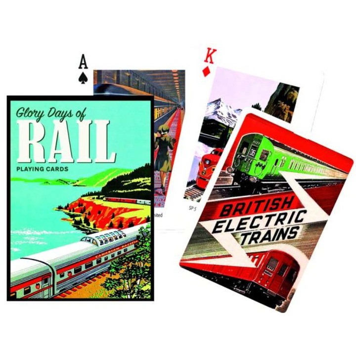 Kártyapakli vonatokkal, Piatnik, Műanyag