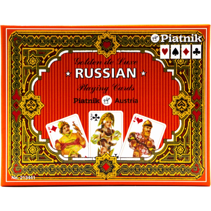 Carti de joc cu motive rusesti, Piatnik, Plastic