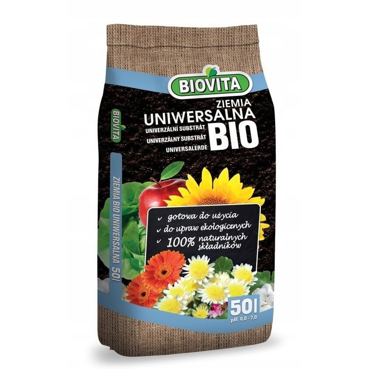 Pamant universal pentru flori, Biovita, 50L