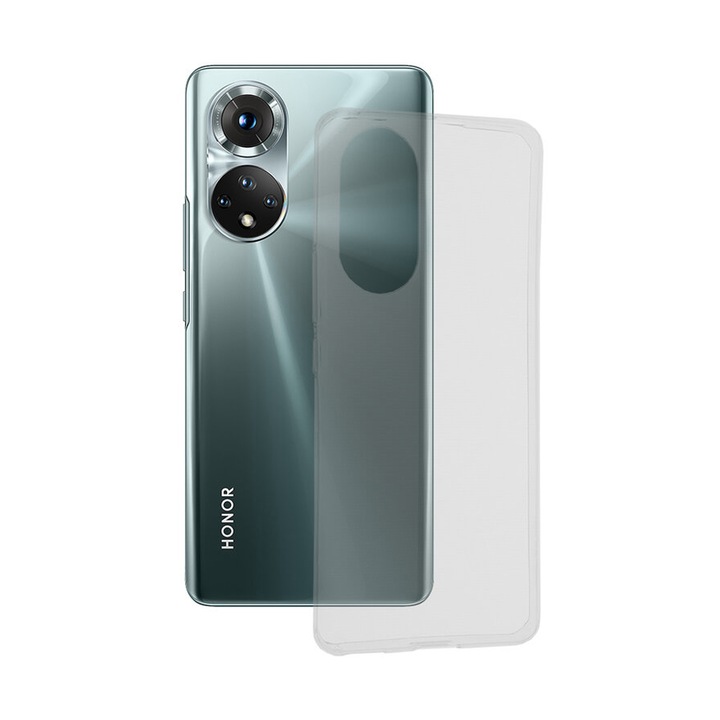 Силиконов калъф за Honor 50 Pro, Crystal Clear, Optim Extra Protect Tech, Transparent
