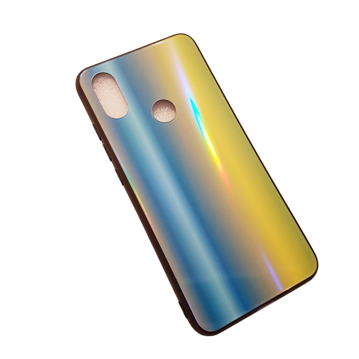 Husa Rainbow Glass pentru Xiaomi Mi A2, Efecte de lumina, Rainbow2