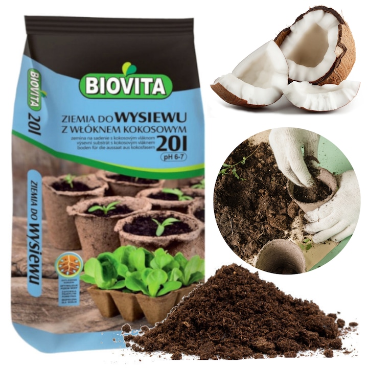 Substrat de sol pentru semanat, Biovita, 20L