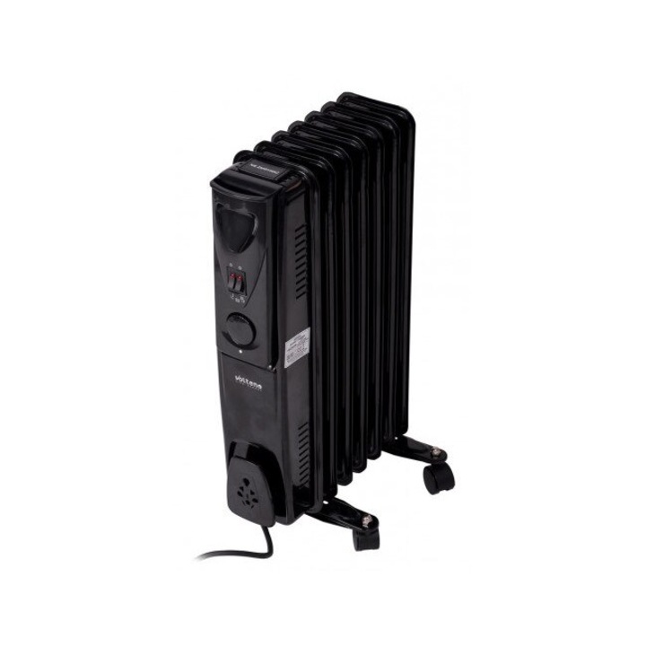 Radiator electric Volteno, Ulei, 1500 W, calitate superioara, protectie impotriva supraincalzirii, design modern, 3 setari de putere, Negru