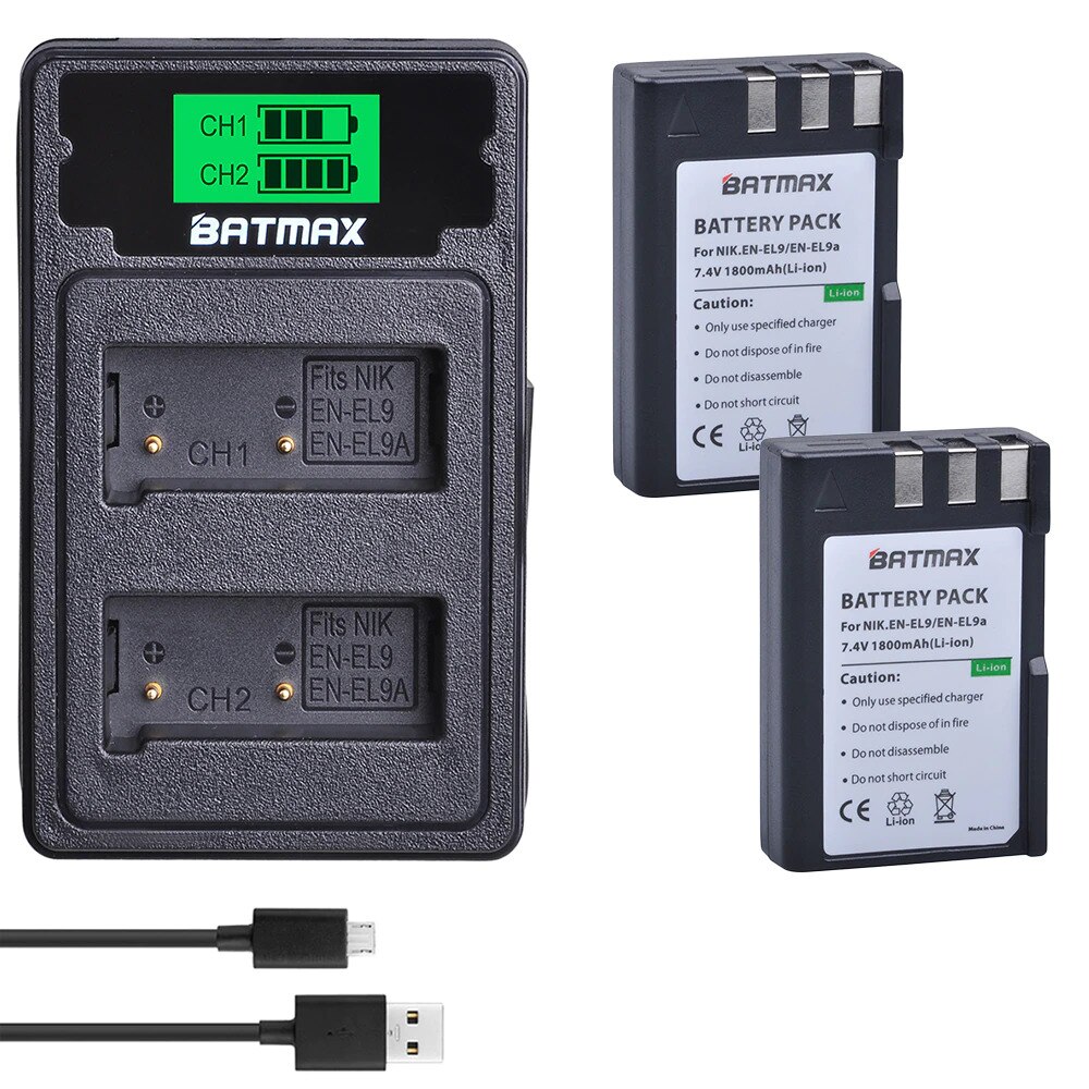 DSTE Impugnatura Verticale Per Nikon D40/D5000 – Con Due Batterie EN-EL9, Supporto AA E Telecomando IR