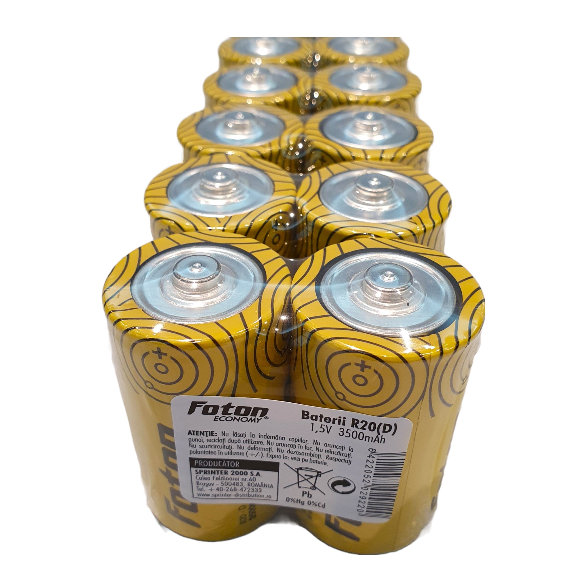 Set 12 baterii Foton Economy R20 (D) ZnCl - eMAG.ro