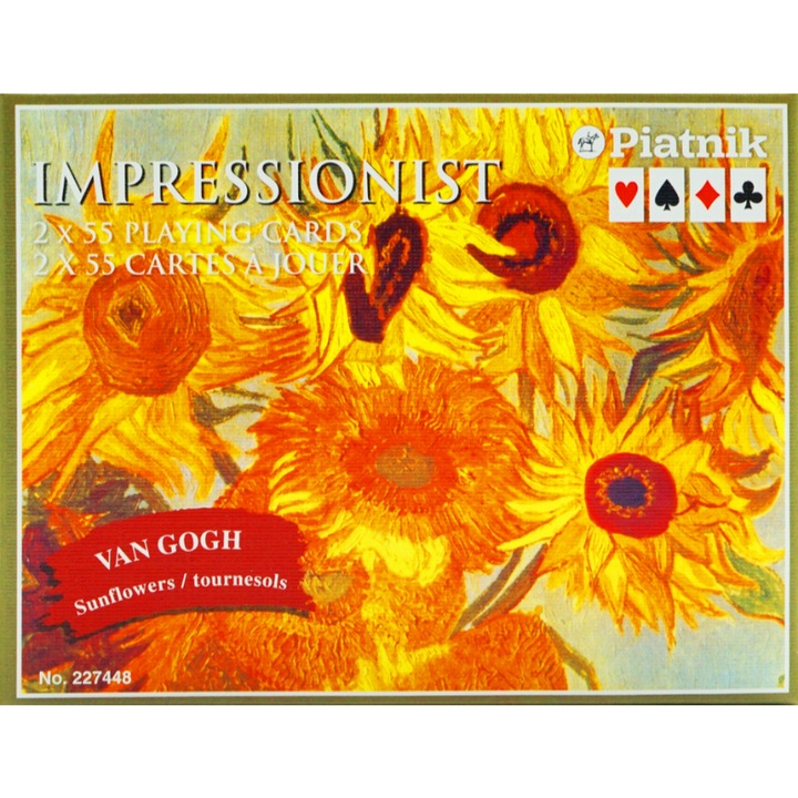 Set de 2 pachete de carti de joc Van Gogh, Piatnik, Plastic