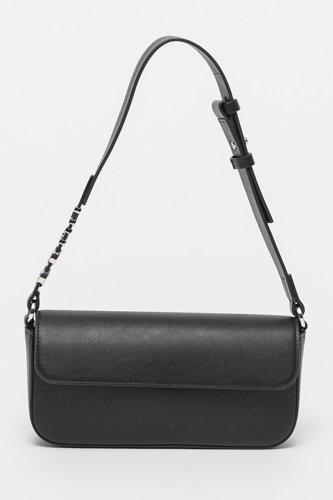 HUGO, Ökológiai bőrtáska Mel vállpánttal, Fekete