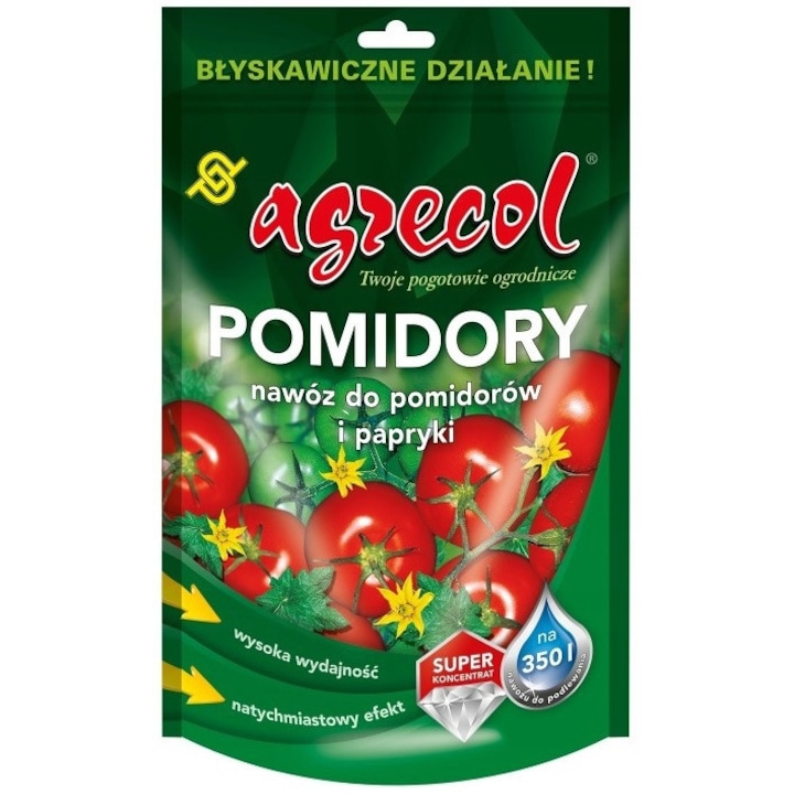 Ingrasamant pentru Rosii si Ardei, Agrecol, 350g, de la Rasa la Fructificare, Imbunatateste Cresterea Sanatoasa si Productia Abundenta cu Continut Ridicat de Potasiu