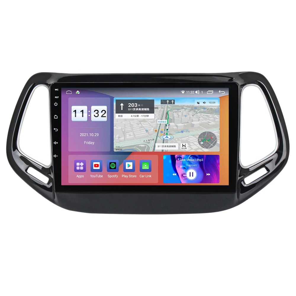 Navigatie Jeep Compass din 2016 2018, NAVIGPS, Android 13, Wireless