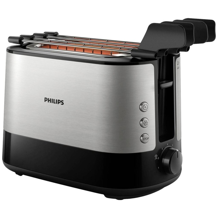 Philips HD2639/90 Kenyérpirító ezüst-fekete (HD2639/90)