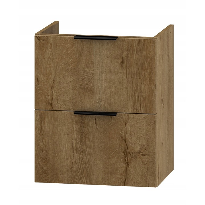 Dulap suspendat pentru baie, Stolkar, HDF, 55.5x61.5x35.6cm, Maro