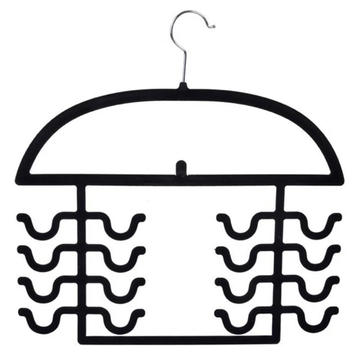 Umeras catifelat pentru rochii, negru, 41 x 39 cm