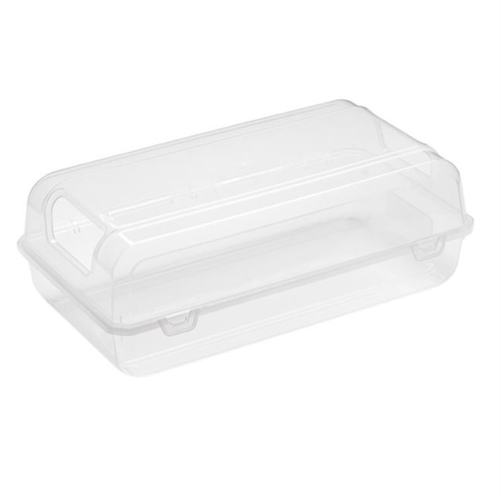 Cutie depozitare incaltaminte dama, stivuibila, plastic, transparent, cu capac, 30.5 x 18.6 x 10 cm