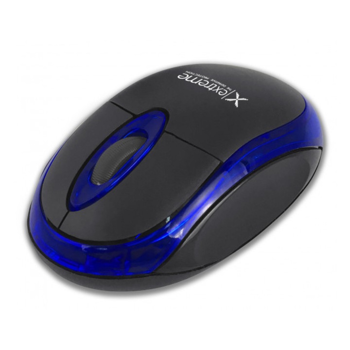 Екстремна безжична мишка, 1000 DPI, черно/синьо