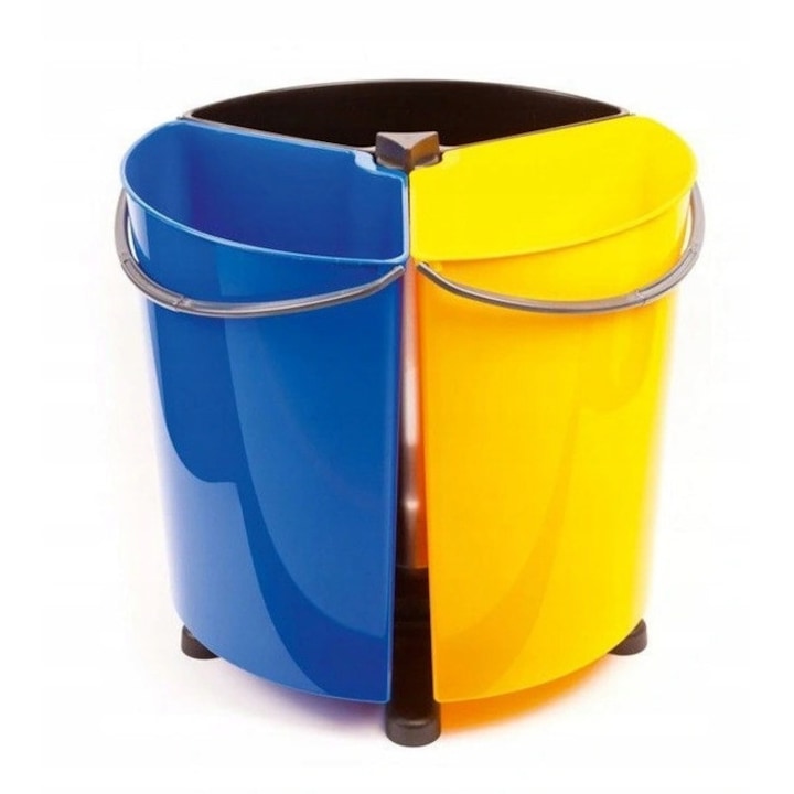 Cos rotativ de sortare a deseurilor, Mika, Plastic, 11.7l, 38 cm, Multicolor