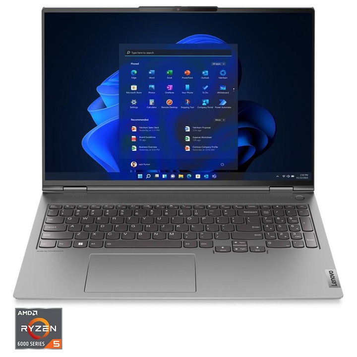 Лаптоп ThinkBook G3 ARH, AMD Ryzen™ 5 6600H, 16", WQXGA, IPS, 16GB, 512GB SSD, NVIDIA GeForce RTX 3060 6GB GDDR6, Windows 11 Pro, Mineral Gray