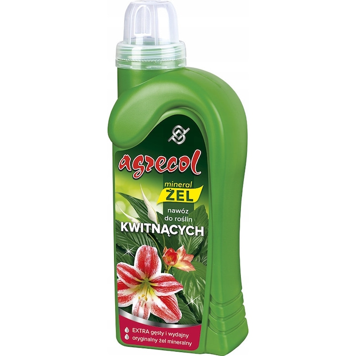 Ingrasamant mineral pentru plante cu flori, Agrecol, Gel, Cu nutrienti, 1L