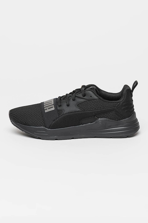 Puma, Текстилни спортни обувки Wired Run Pure с лого, Черен