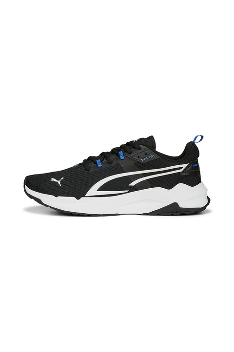 Puma, Pantofi sport din material textil cu detalii contrastante Stride, Alb/Negru