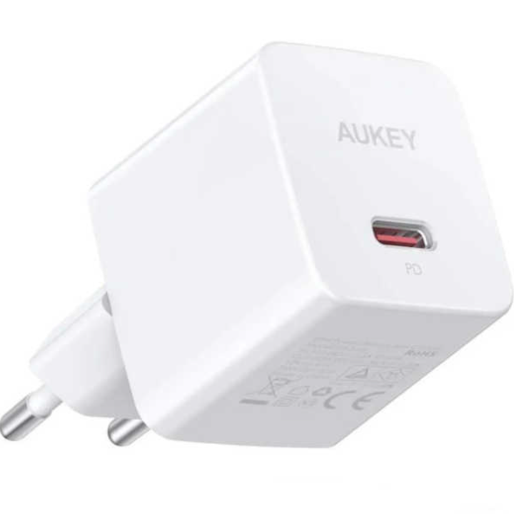 Incarcator perete, Aukey, 20 W, USB-C, Alb