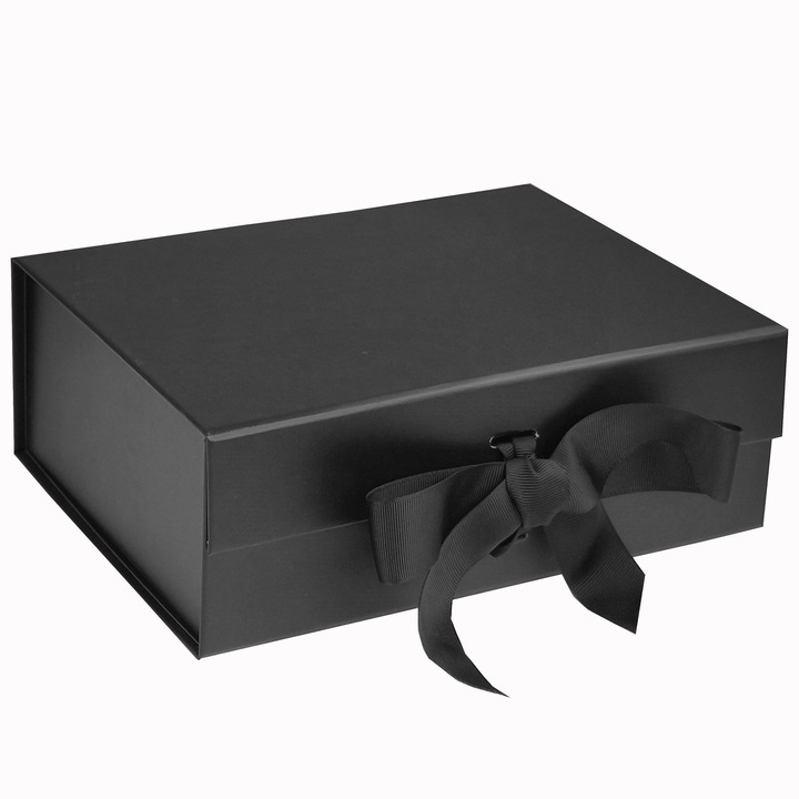Подаръчна кутия, Nierbo, 26x17x11 см, черна