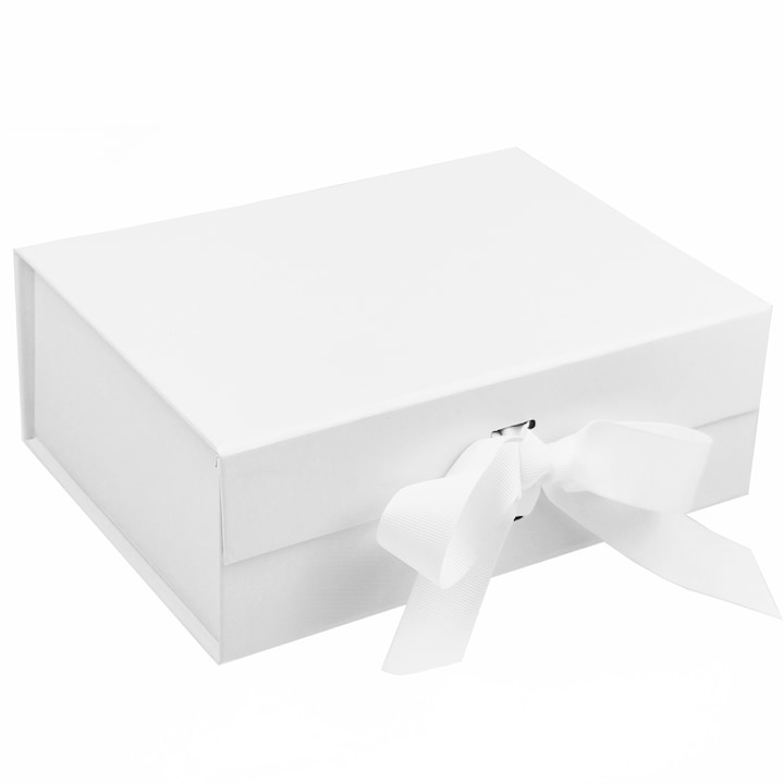 Изискана подаръчна кутия, Nierbo®, 26x17x11 см, бяла