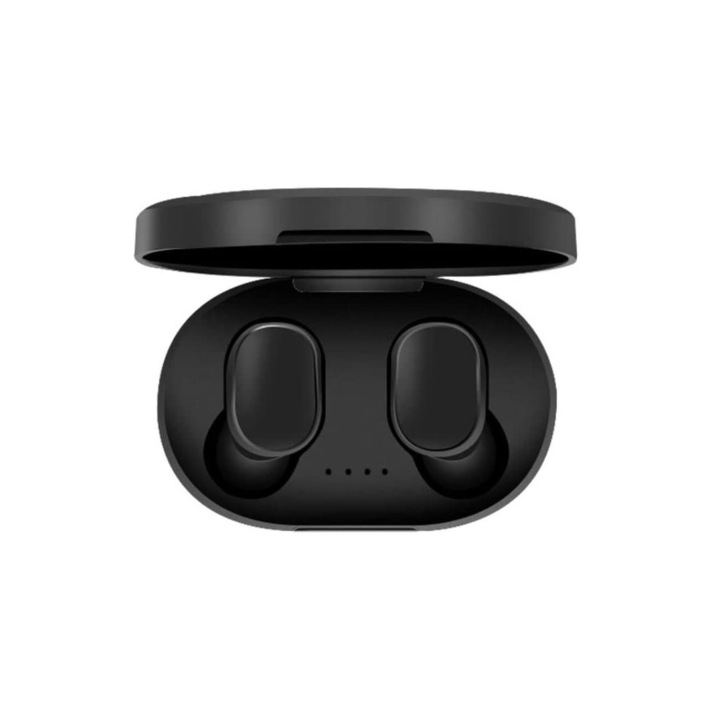 TWS Mini vezeték nélküli fejhallgató Vízálló IPX4 Bluetooth V5.0 Sport Gaming IOS/Android mobiltelefon Fekete