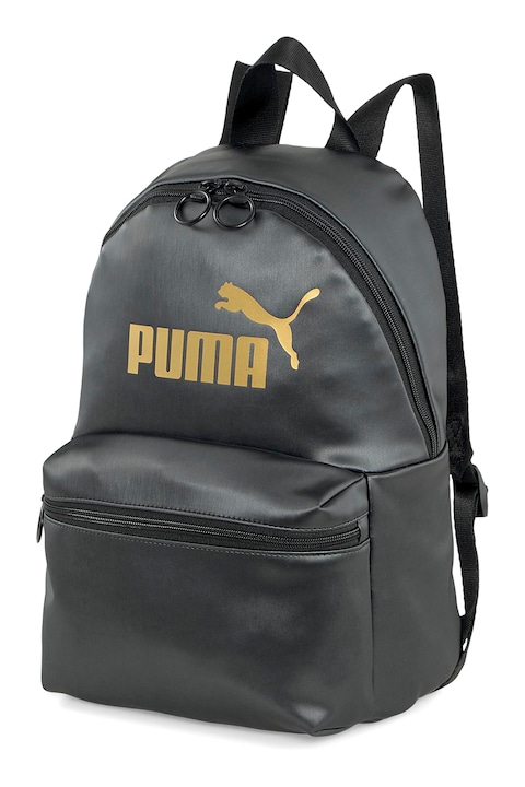 Puma, Раница Core Up от еко кожа с лого, Черен
