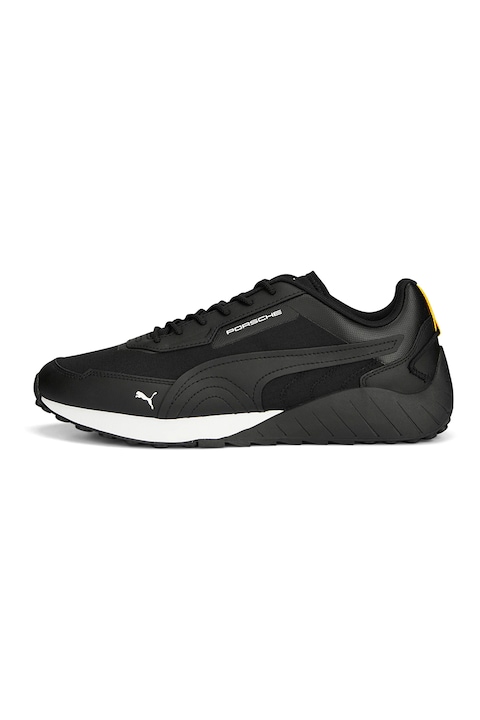 Puma, Мрежести спортни обувки Speed Fusion с кожа, Черен