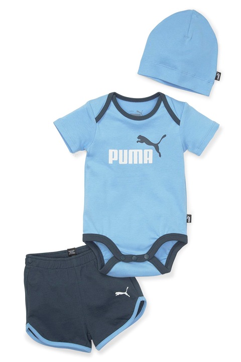 Puma, Mintás pamut ruházati szett - 3 db, Kék, 74 CM