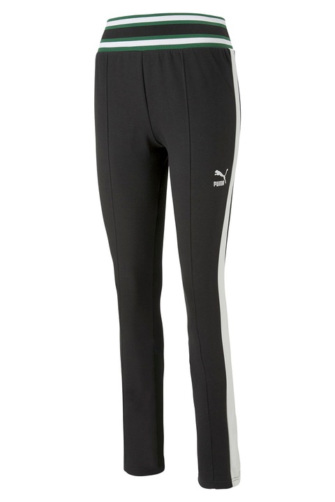 Puma, Colanti cu benzi laterale contrastante T7, Alb/Verde/Negru