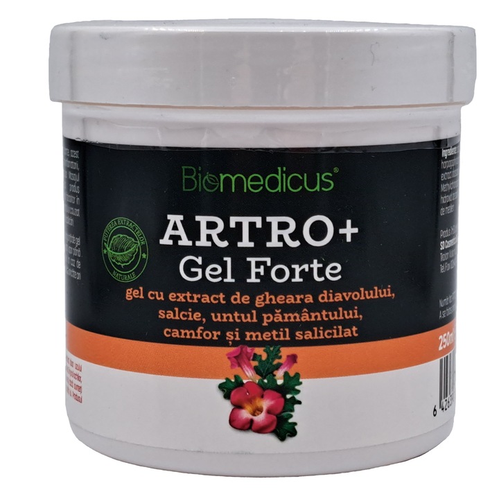Balsam Artro+ Gel forte cu extract de gheara diavolului Biomedicus 250 ml