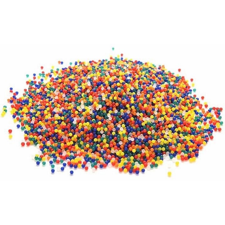 Bile Multicolore din Hidrogel idealSTORE, Include o Multime de bile Colorare, Expandabile in Apa, Biodegradabile, 3-15mm, 5g Utilizari Multiple