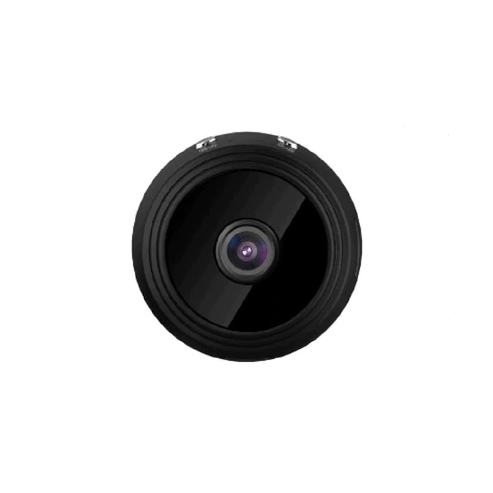 Mini Camera Spion EDAR® Pentru Supraveghere, Wifi, Magnetica, HD, Detectie Miscare, Alerta Telefon, Negru