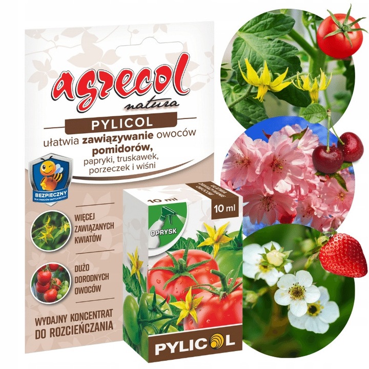 Polenizator Pentru Roșii, Agrecol, Sprijină Formarea Abundentă A Fructelor, Asigură O Recoltă De Calitate Superioară, Formulă Optimă Pentru Diferite Plante, Ușor De Utilizat, 10 ml