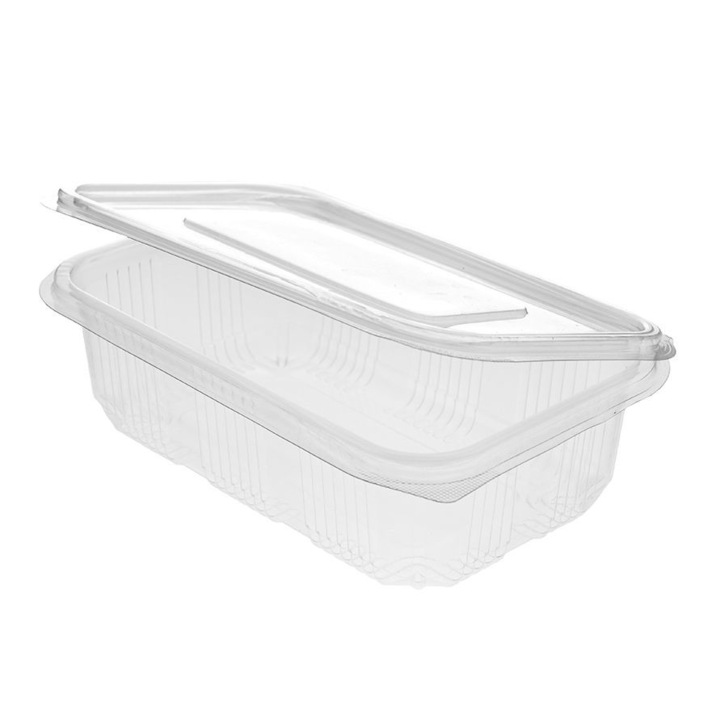 Set Caserola Pet cu capac plat, 1750cc, 100buc/set