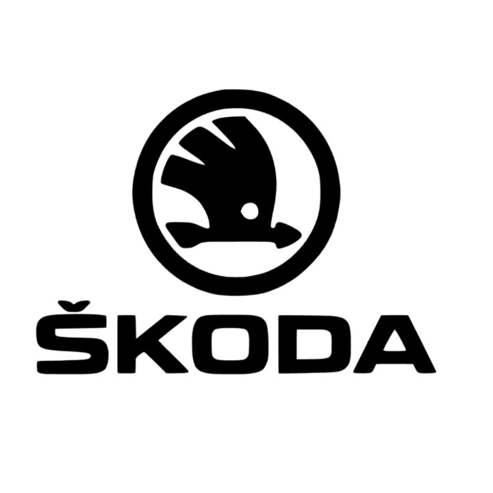 Matrica Skoda - Logó Méret 20 cm Szín Fekete