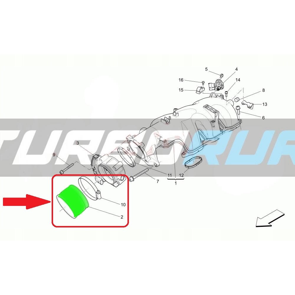 Conducta de aer pentru intercooler, Turborury, Maserati Ghibli Levante ...