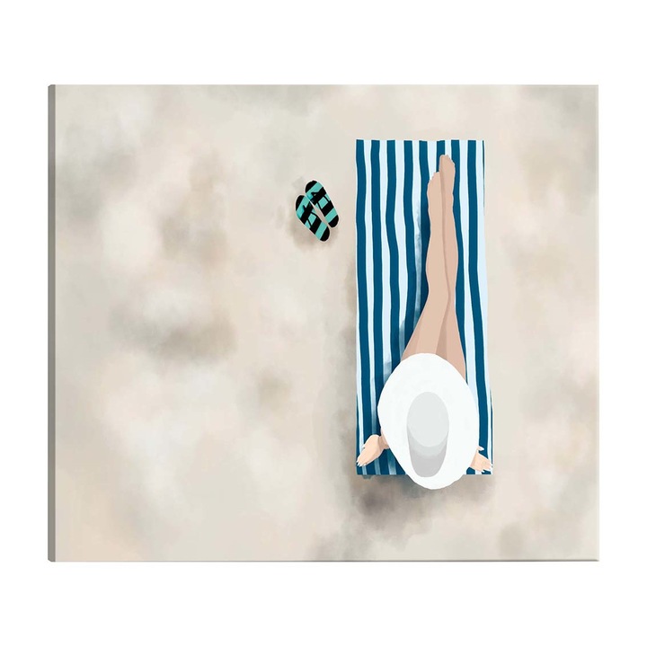 Tablou canvas Artgeist, Lady on the Beach Wide, 120 x 80 cm