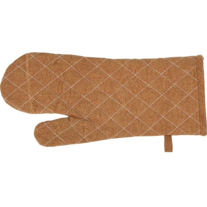 Konyhai kesztyű, Koopman, pamut, 32 x 17 cm, barna