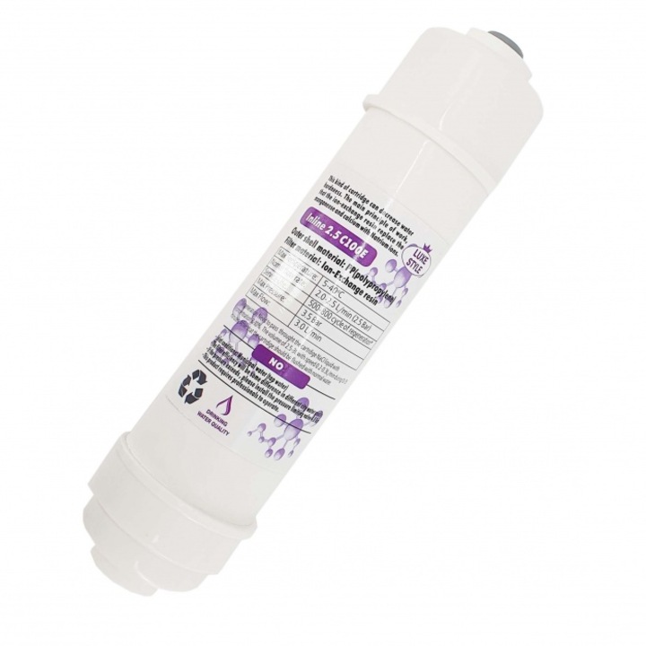 Филтър за омекотяване на вода InLine-капсулован, бърза връзка, размери 12"x2.5"