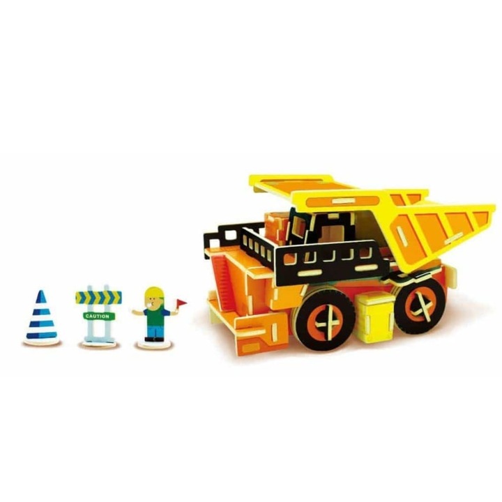 3D Puzzle, Mega Billenőgép, Fa, 67 db