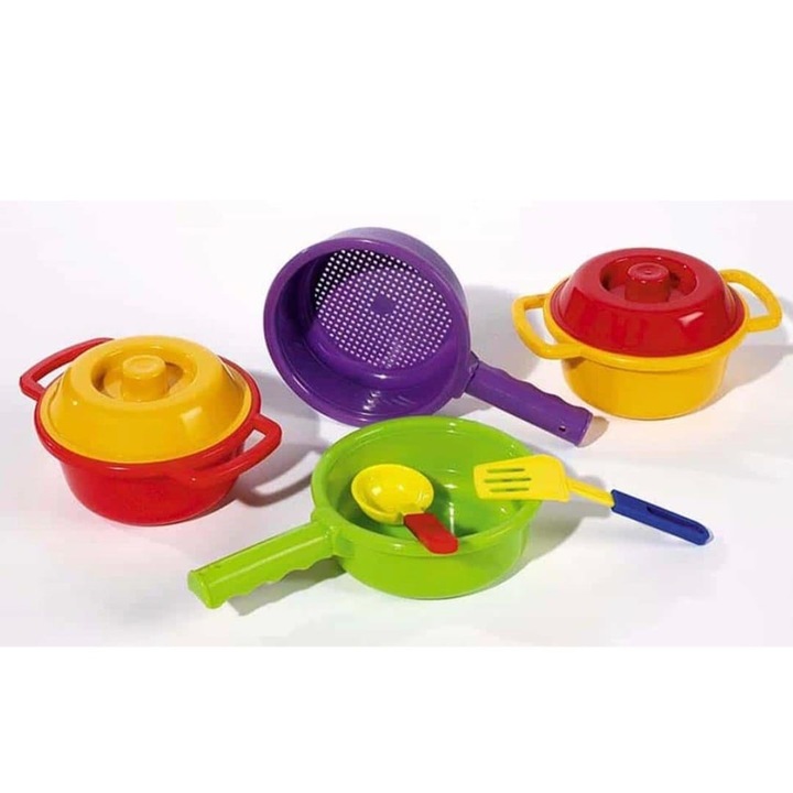 Set de gatit pentru copii Kitchen Star, Plastic, 8 piese