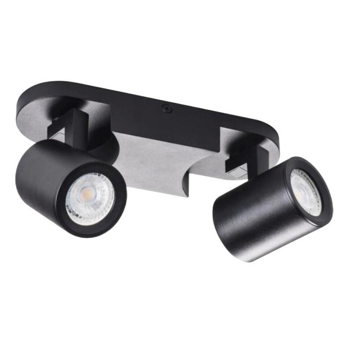 Plafoniera, KANLUX, Laurin, Spot, Inox, 2 x 35W, Negru
