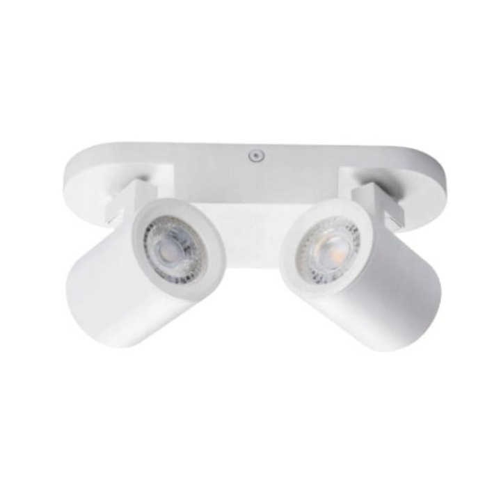 Plafoniera, KANLUX, Laurin, Spot, Inox, 2 x 35W, Alb