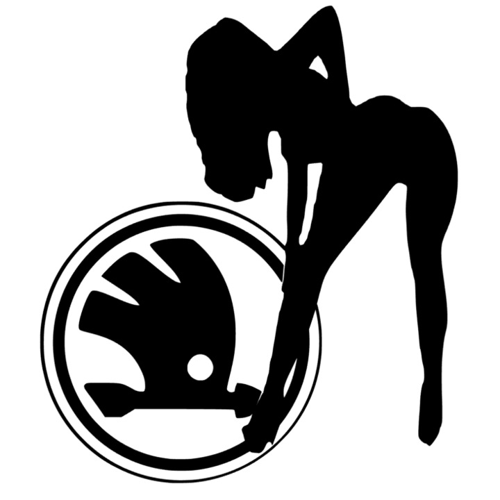 Sticker Skoda - Sexy 1 Dimensiune 20 cm Culoare Alb