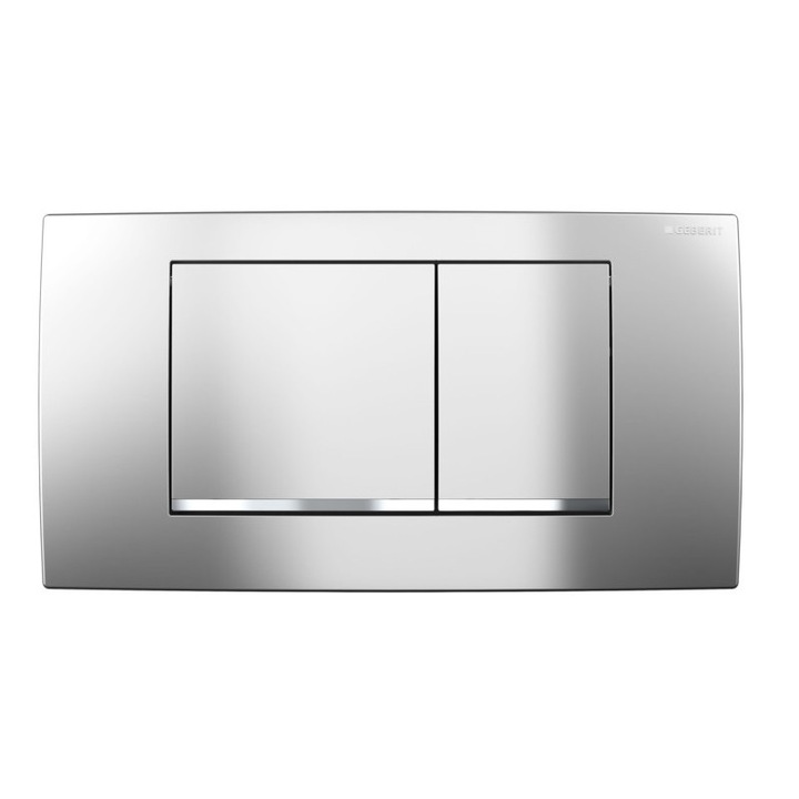Placa comanda, Geberit, TwinLine, dubla actionare, rezervor UP100, crom lucios