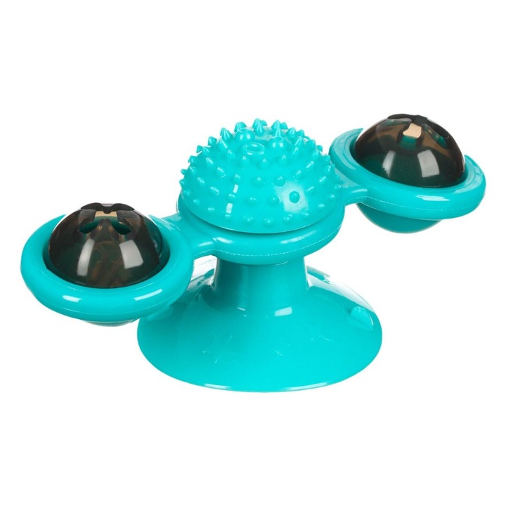 Forgó játék lámpákkal macskáknak, elemekkel, 16 cm