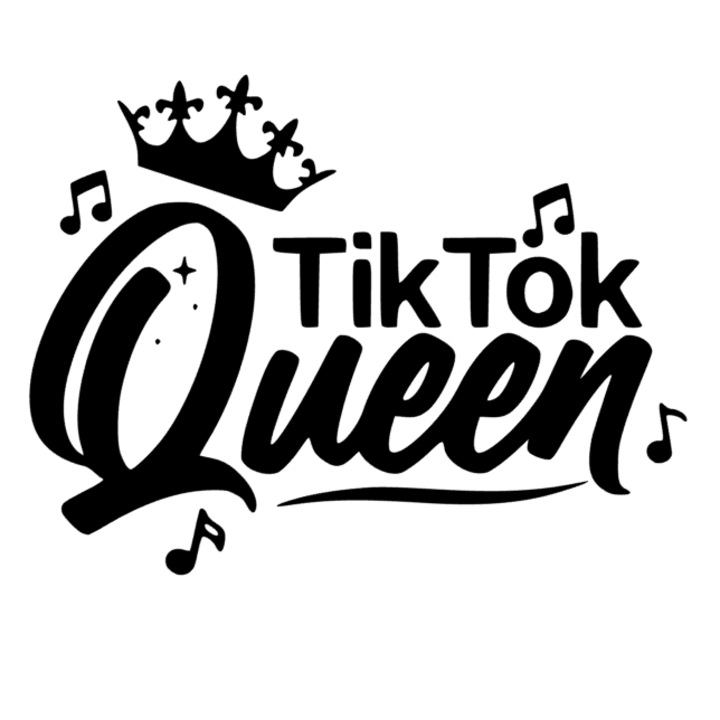 Sticker Queen TikTok Dimensiune 20 Cm Culoare Alb