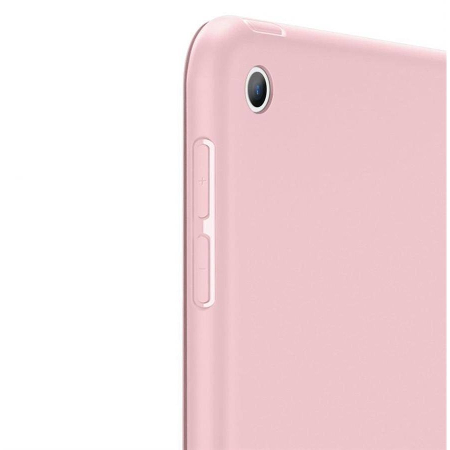 Husa Book cover compatibila cu iPad 9.7 inch 2017 / 1028, material piele ecologica, Pink